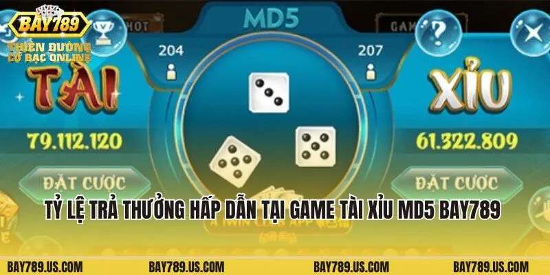 Tỷ lệ trả thưởng hấp dẫn tại game tài xỉu MD5 Bay789